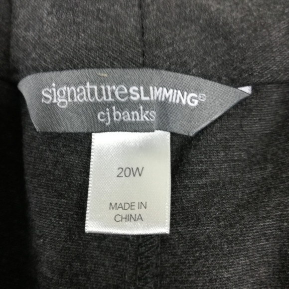 CJ Banks Signature Slimming Womens Pants Charcoal Gray Stretch Plus 20W - Picture 6 of 11